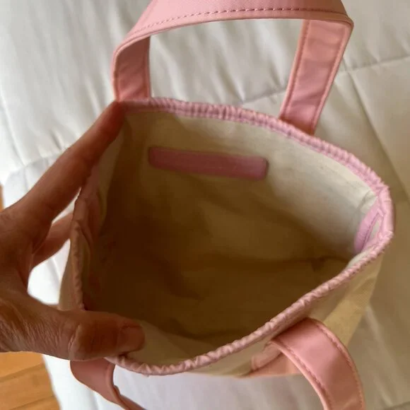 Stoney Clover Lane Canvas Mini Shopper Tote Bag - Canvas / Pink - Picture 3 of 6